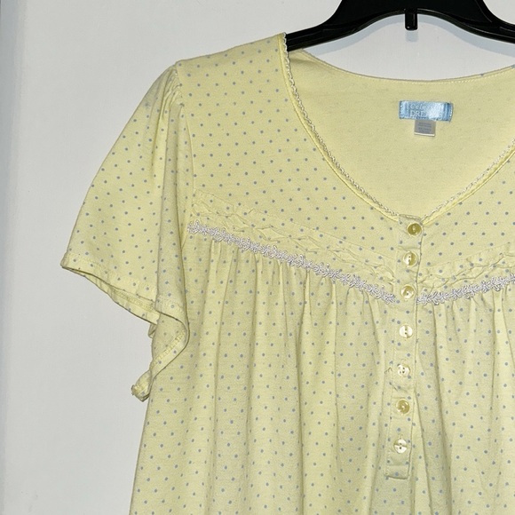 Celestial Dreams Yellow Polka Dot Sleeping Gown NWOT 3X - Picture 3 of 6
